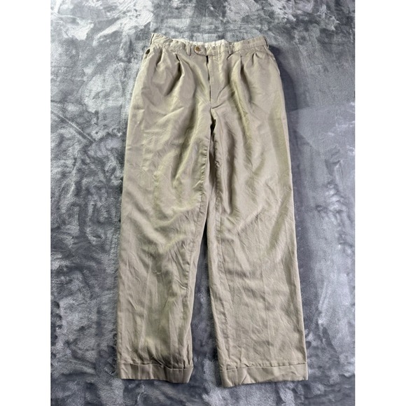 Ermenegildo Zegna Other - Ermenegildo Zegna Men's Pants Size 38 Tan Button-through Rear Pockets Wool